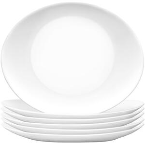 Prometeo Oval Glass Steak Plates 32cm White Pack of 6 - White by Bormioli Rocco
