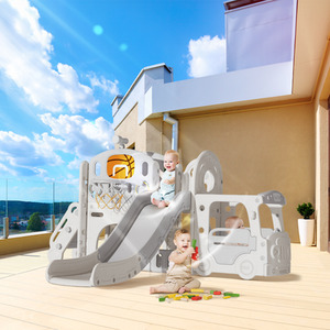 Toddler Slide and Climber Playset with Basketball Hoop and Telescope by Livingandhome