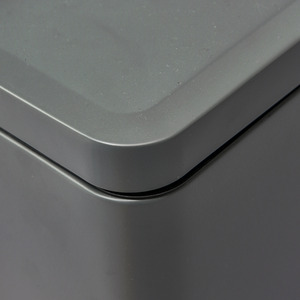 HOMCOM Rectangular Compact Bin Steel Body - Grey by HOMCOM