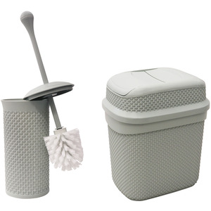 Droplette Design Plastic Lidded Bin - Grey / 1.10kg by JVL
