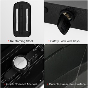 400L Cargo Box Waterproof Rooftop Cargo Carrier by Costway