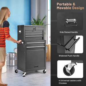 6-Drawer Rolling Tool Chest Tool Storage Cabinet by Costway