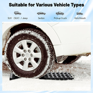 2 Pack TPR Recovery Track Pad - Black by Costway