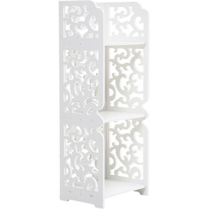 Rustic Small White Storage Display Shelving Unit - White by Livingandhome