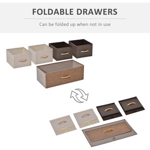 HOMCOM Drawer Dresser Tower Unit Clothes Storage Organizer - Multicoloured by HOMCOM