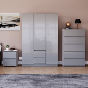 Vida Designs Glinton 3 Piece FSC Bedroom Set - Grey by Vida Designs