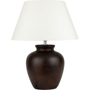 Elmsley Table Lamp - Brown and White