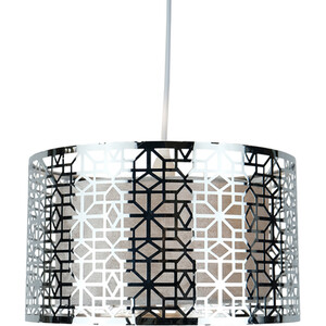Cut Out Geometric Light Shade - Silver