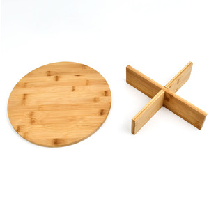 Contemporary Bamboo Round Cake Stand, 30.5cm - Bamboo by Maison Des Cadeaux