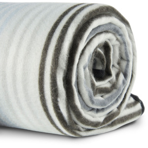 Picnic Blanket with Faux Leather Carry Handle - White / 180cm by VonShef