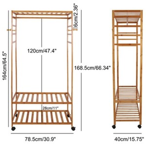 Bamboo Clothes and Shoes Organiser - Natural by Wyld and Coco