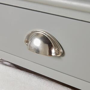 Home Source Dartmouth 3 Wicker Basket Drawer Chest Storage Unit - Grey by Home Source