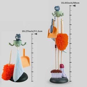 Household Cleaning Pretend Play Toy with Dinosaur Stand - neutral