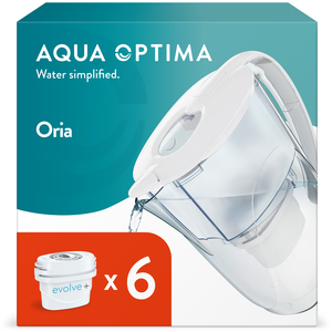 Oria Water 2.8L Filter Jug - White / 6 pack by Aqua Optima