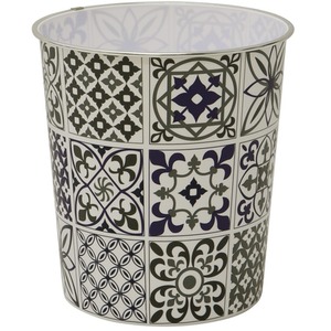 Mosaic Navy Waste Paper Bin by JVL
