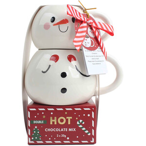 Snowman Tower Mug - White