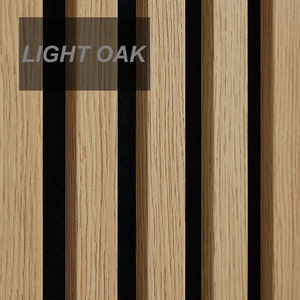 4x Wood Acoustic Slatted Wall Panels - Natural Oak by Aluxo