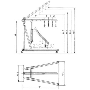 SwitZer 1 Tonne Folding Engine Crane Stand Hoist Lift - Grey by SwitZer