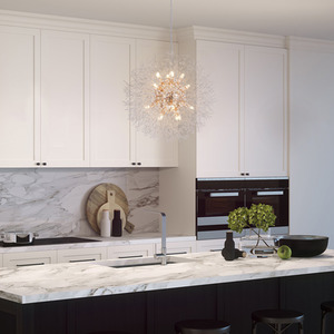 16 Lights Dandelion Ceiling Lighting Crystal Pendant - Chrome