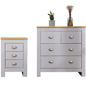 HMD Wooden Bedroom Set - Grey / 3 by HMD Furniture
