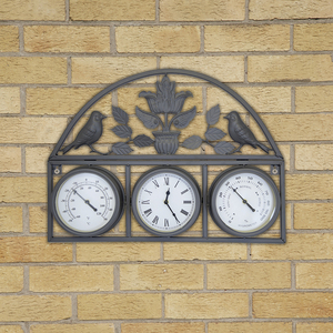 Charles Bentley Shabby Chic Wall Clock - Black by Charles Bentley