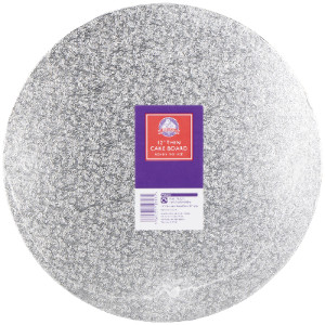 Round Thin Cake Board - Silver / 30.4cm