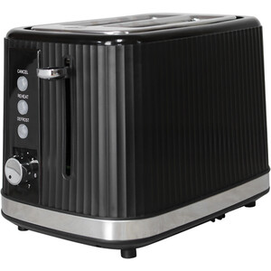 Contour Two Slot Plastic Toaster - Black by MY