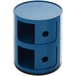 Round Beside Table Filling Cabinet Chest Unit Stockable - Blue / 2 by Livingandhome