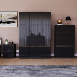 Vida Designs Glinton 3 Piece FSC Bedroom Set - Black by Vida Designs