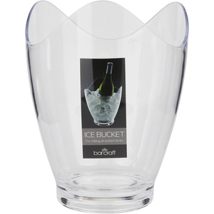 BarCraft Clear Acrylic Drinks Pail Wine Bucket, Labelled - Clear by BarCraft