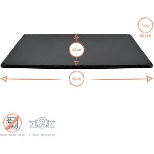 Argon Tableware 13 Piece Rectangle Slate Placemats Coasters Set - Grey by Argon Tableware