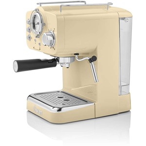 Retro Pump Espresso Coffee Machine - Retro Cream by Swan