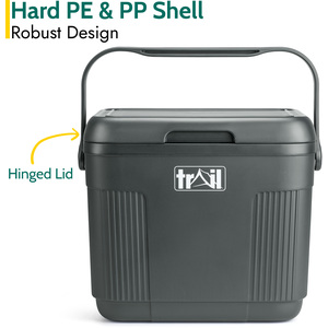 22L Cool Box with Ice Freezer Blocks - Grey by Trail