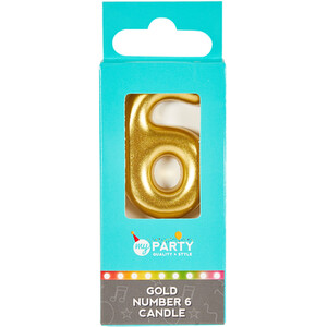 My Party Gold Number Candle by My Party