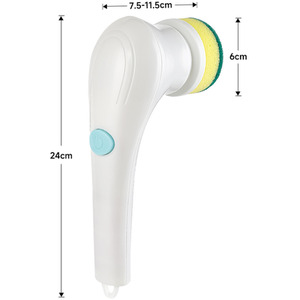 Waterproof 5-in-1 Electric Handheld Cleaning Brush - White by Livingandhome