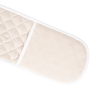 Stylish Double Oven Glove - Beige and Cream by Pure Collection