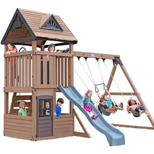 Driftwood Cove Climbing Frame - Mocha Brown by Gorilla Play