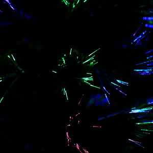 HOMCOM 5FT Pre-Lit Fiber Optic Christmas Tree - Green by HOMCOM