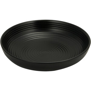 Nera Ribbed Serving Bowl - Black / 27.8cm