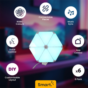 Smart RGBIC Triangle Light Kit - White by ValueLights