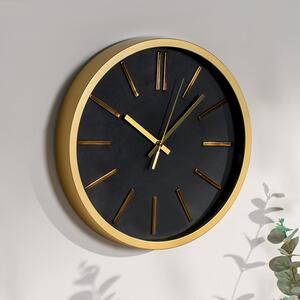 Round Metallic Wall Clock - Gold by OHS