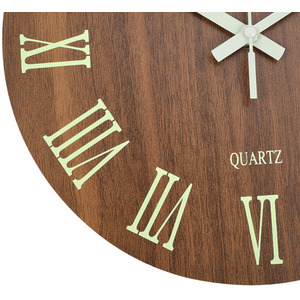 Luminous Silent Thin-Profile Wall Clock - Brown by Livingandhome