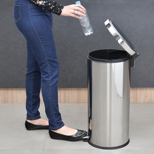 Tramontina Stainless Steel Pedal Bin - Silver / 30l by Tramontina