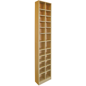 BLOCK - Tall Sleek 360 CD 160 DVD Media Storage Tower Shelves - Beech - Beech by Watsons
