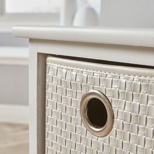 Home Source Sandringham 3 Drawer Chest Storage Unit - White by Home Source