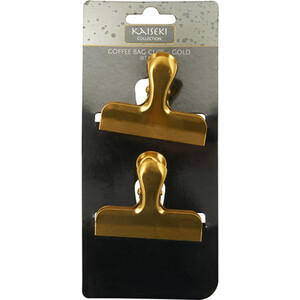Pack of 2 Kaiseki Coffee Bag Clips - Gold