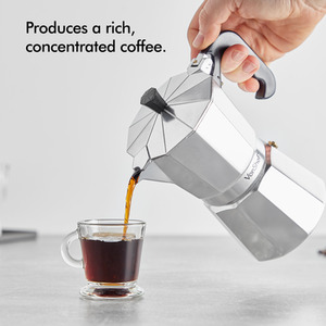 Aluminium Stovetop Espresso Maker - Silver / 300ml by VonShef