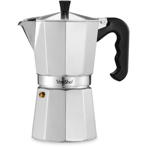 Aluminium Stovetop Espresso Maker - Silver / 600ml by VonShef