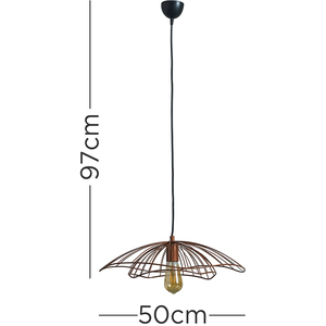 Tiered Umbrella Design Copper Wire Ceiling Pendant Light Shade - Copper by ValueLights