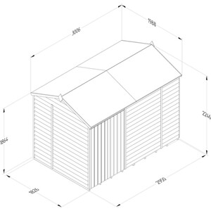 4LIFE Reverse Apex Shed 10x6 by Forest Garden